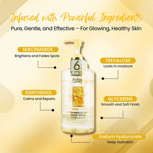 Ashley Shine Niacinamide Ultimate Glow Serum 2 in 1 Face & Body - 520ml - Glow Getter Beauty