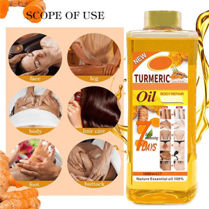 Gold Turmeric Super Whitening Body Repair Oil - 1000ml - Glow Getter Beauty