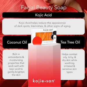 Kojie San Skin Lightening Soap Classic - 65g x 3 Bar - Glow Getter Beauty