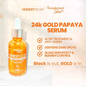 Honest Glow 24K Gold Papaya Serum - 30ml - Glow Getter Beauty