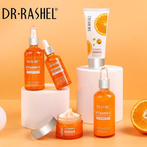 Dr.Rashel Vitamin C Brightening Anti Aging Skin Care Set Pack Of 5 In Gift Box - Glow Getter Beauty