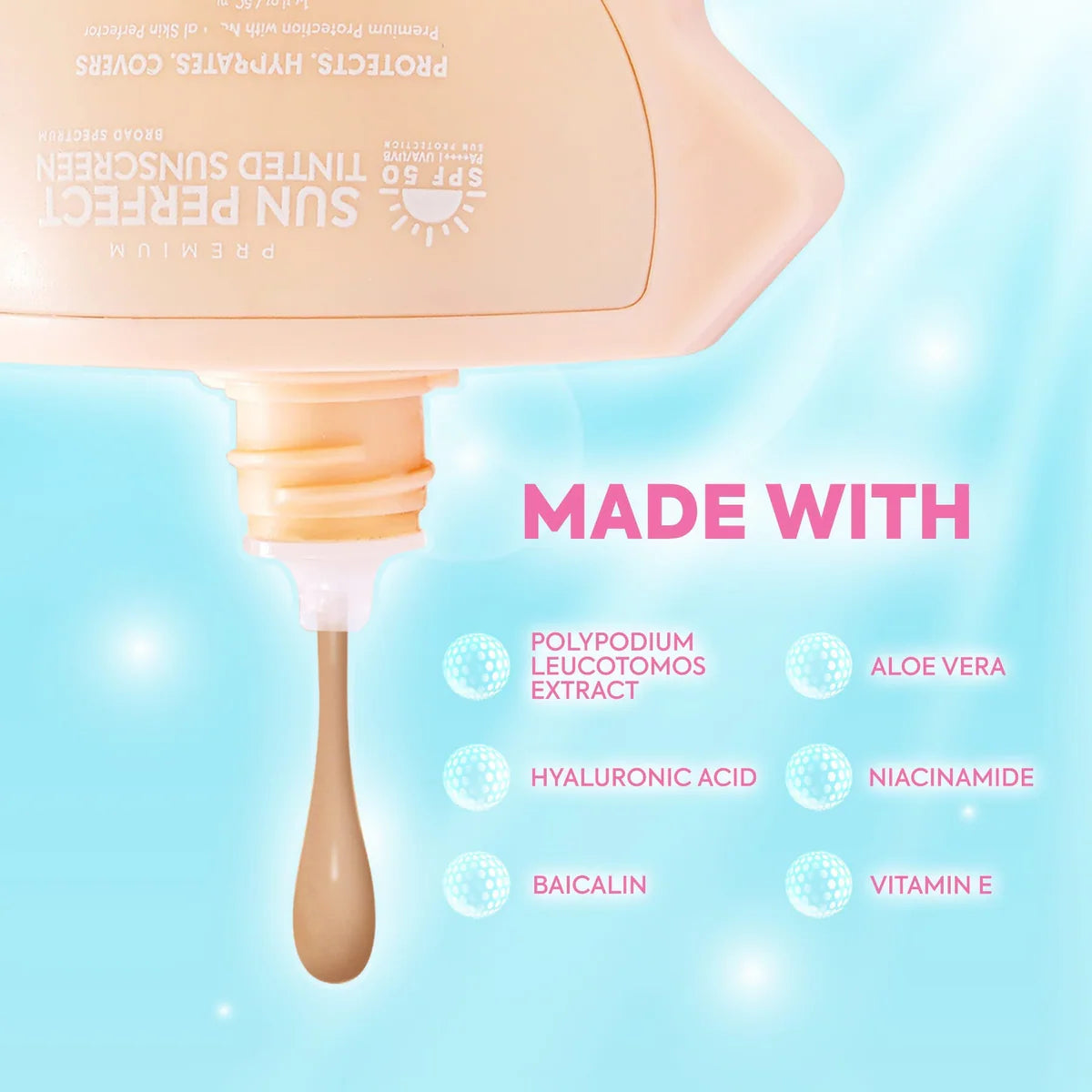 Hikari Premium Sun Perfect Tinted Sunscreen SPF50 PA++++ - 50ml - Glow Getter Beauty