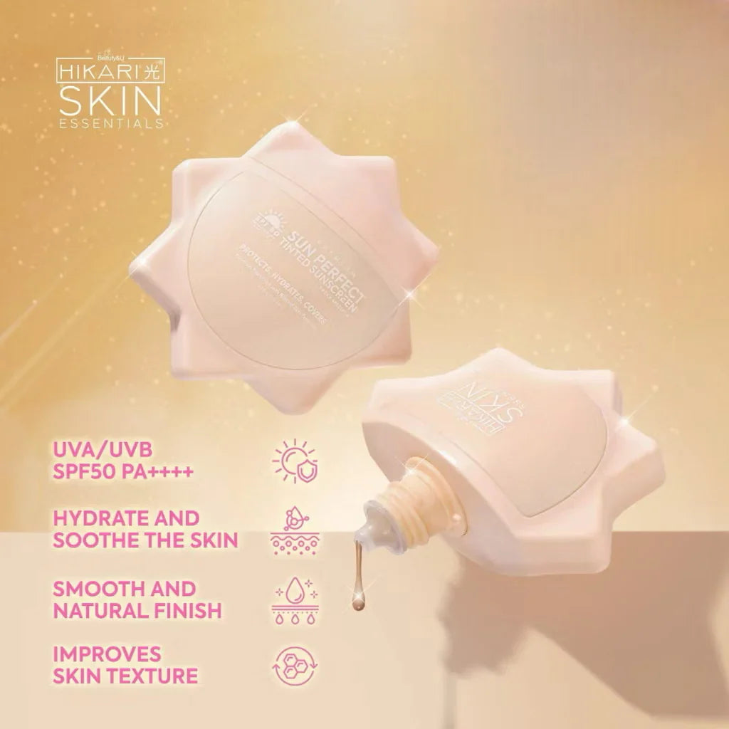 Hikari Premium Sun Perfect Tinted Sunscreen SPF50 PA++++ - 50ml - Glow Getter Beauty