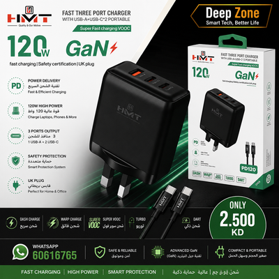 HMT 120W GaN Fast Charger - Glow Getter Beauty
