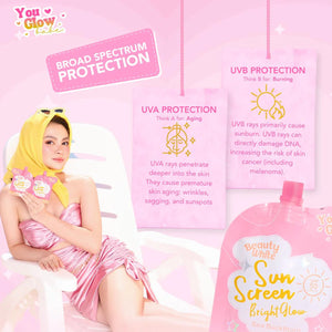 You Glow Babe Beauty White Sunscreen SPF50 PA+++ - 25g - Glow Getter Beauty