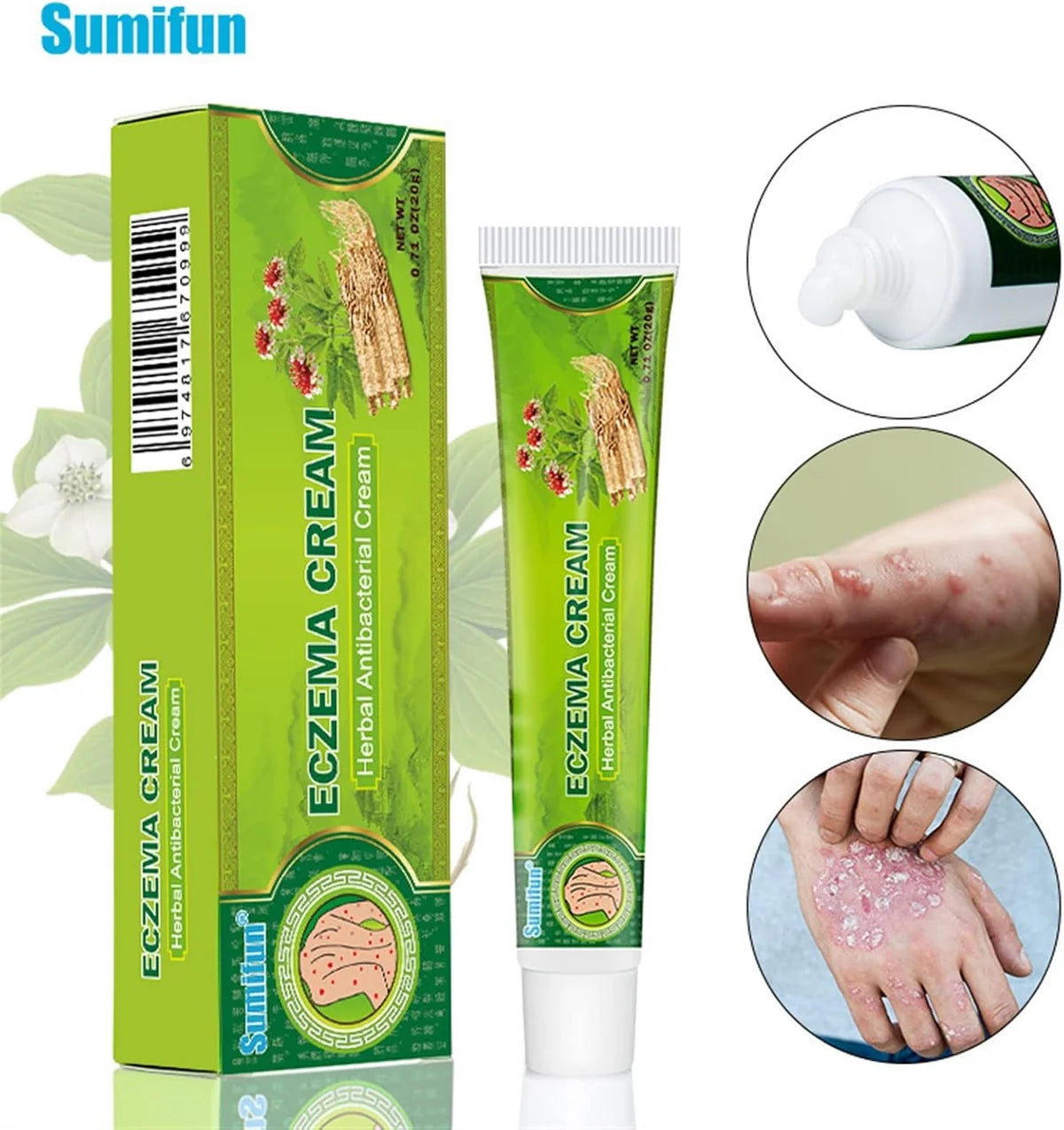 Sumifun Eczema Herbal Antibacterial Cream - 20g - Glow Getter Beauty
