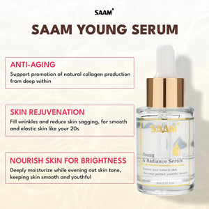SAAM Young and Radiance Serum - 30ml - Glow Getter Beauty