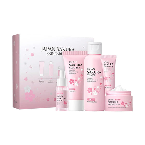 Laikou Japan Sakura Skin Care 5Pcs Set - Glow Getter Beauty
