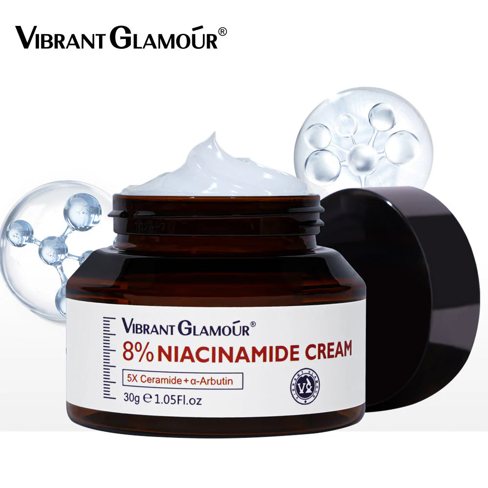 Vibrant Glamour 8% Niacinamide Cream - 30g - Glow Getter Beauty