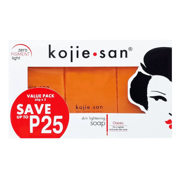 Kojie San Skin Lightening Soap Classic - 65g x 3 Bar - Glow Getter Beauty