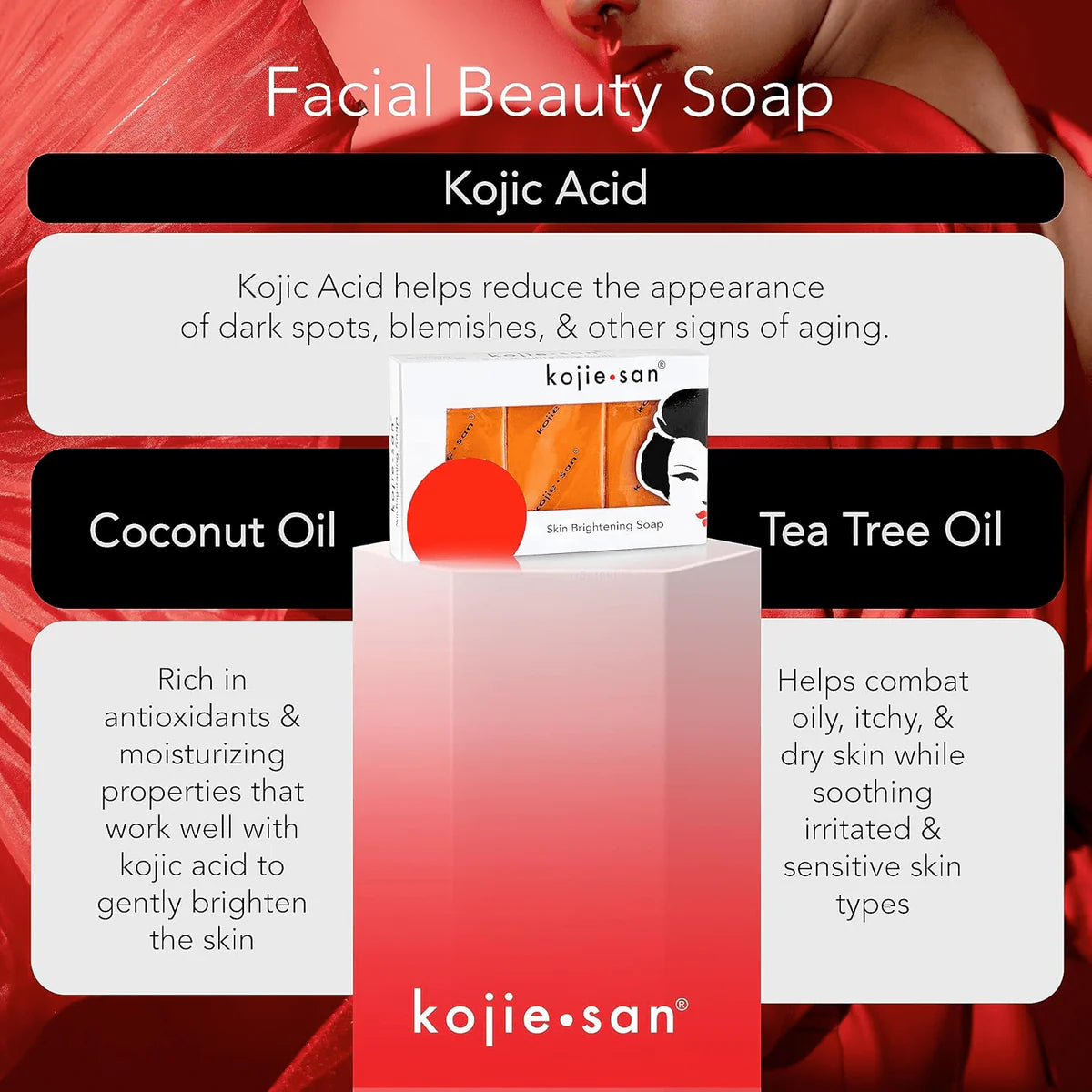 Kojie San Skin Lightening Soap Classic - 65g x 3 Bar - Glow Getter Beauty