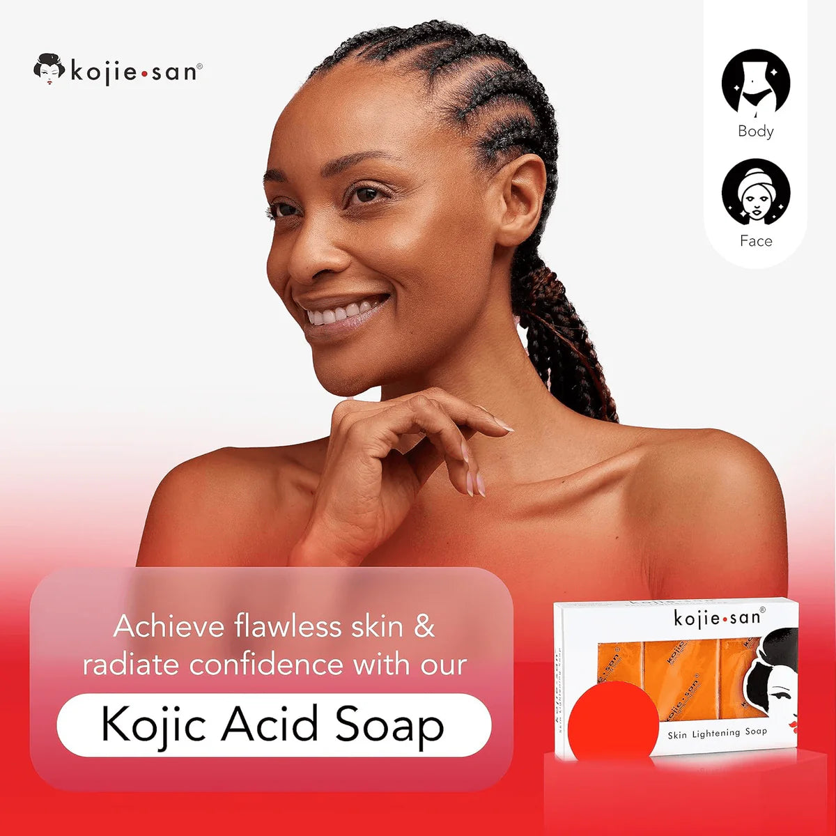 Kojie San Skin Lightening Soap Classic - 65g x 3 Bar - Glow Getter Beauty