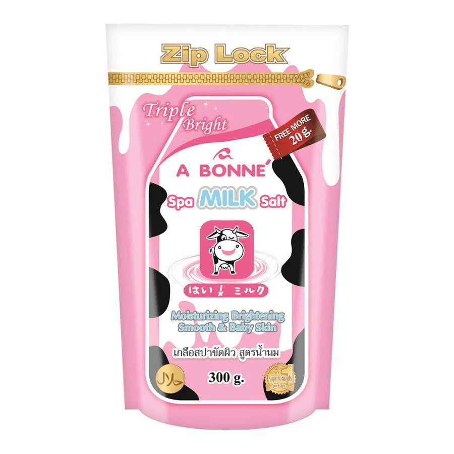 A Bonne Spa Milk Salt With Zip Lock - 300g - Glow Getter Beauty