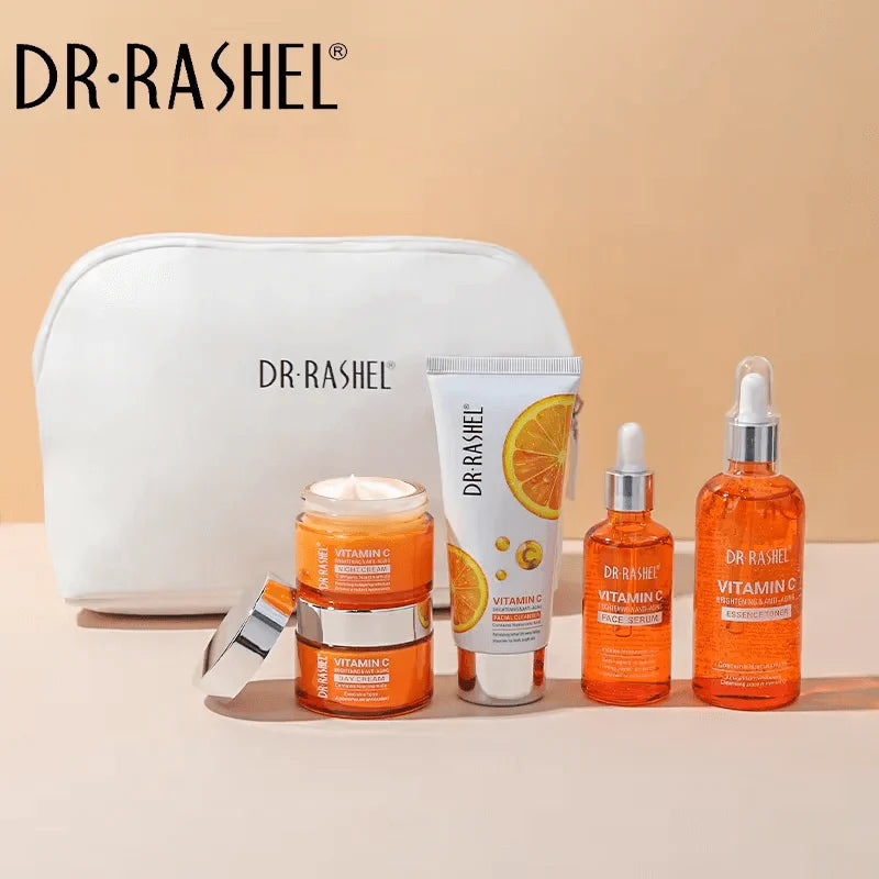 Dr.Rashel Vitamin C Skin Care 5 Piece Set With Bag - Glow Getter Beauty