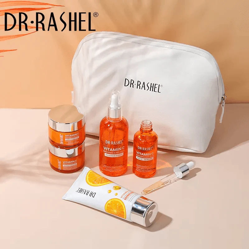 Dr.Rashel Vitamin C Skin Care 5 Piece Set With Bag - Glow Getter Beauty