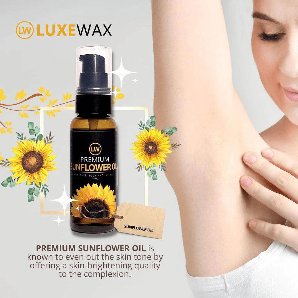 Luxe Wax Premium Sunflower Oil - 50ml - Glow Getter Beauty