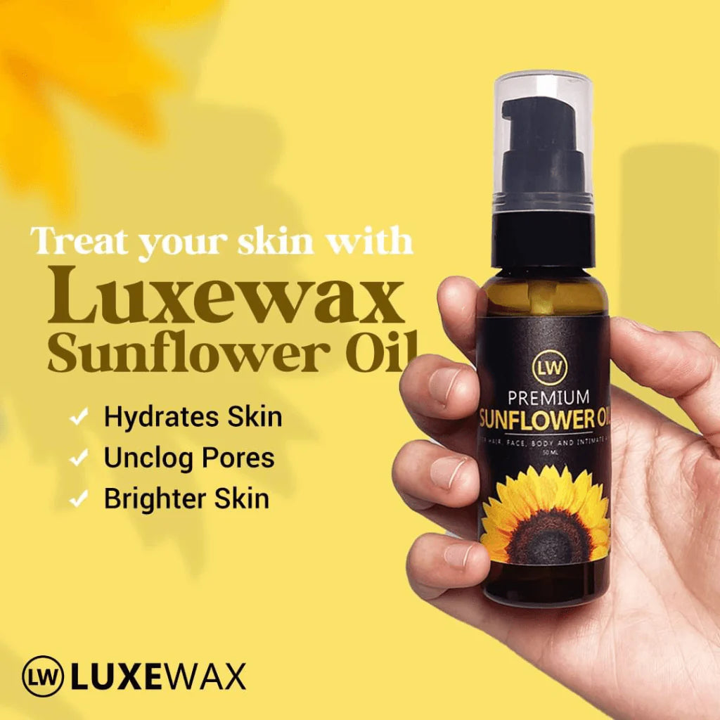 Luxe Wax Premium Sunflower Oil - 50ml - Glow Getter Beauty