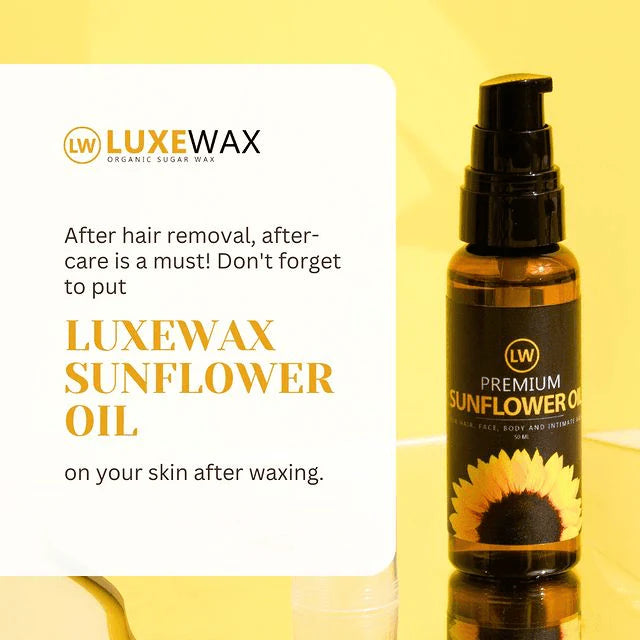 Luxe Wax Premium Sunflower Oil - 50ml - Glow Getter Beauty
