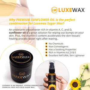 Luxe Wax Premium Sunflower Oil - 50ml - Glow Getter Beauty