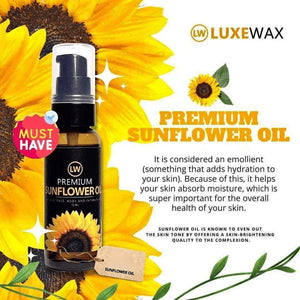 Luxe Wax Premium Sunflower Oil - 50ml - Glow Getter Beauty