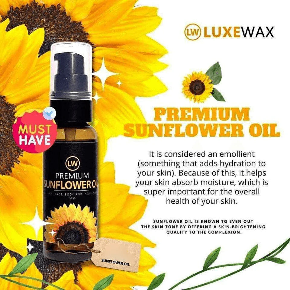 Luxe Wax Premium Sunflower Oil - 50ml - Glow Getter Beauty