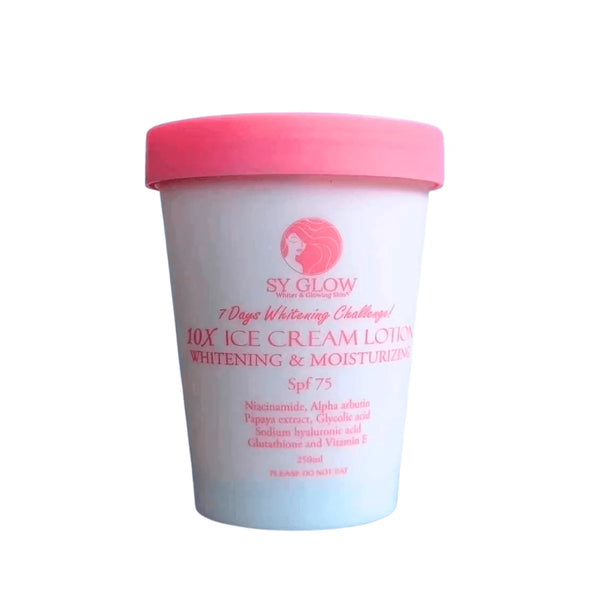 SY GLOW 10X Ice Cream Body Lotion SPF 75 - 250ml - Glow Getter Beauty