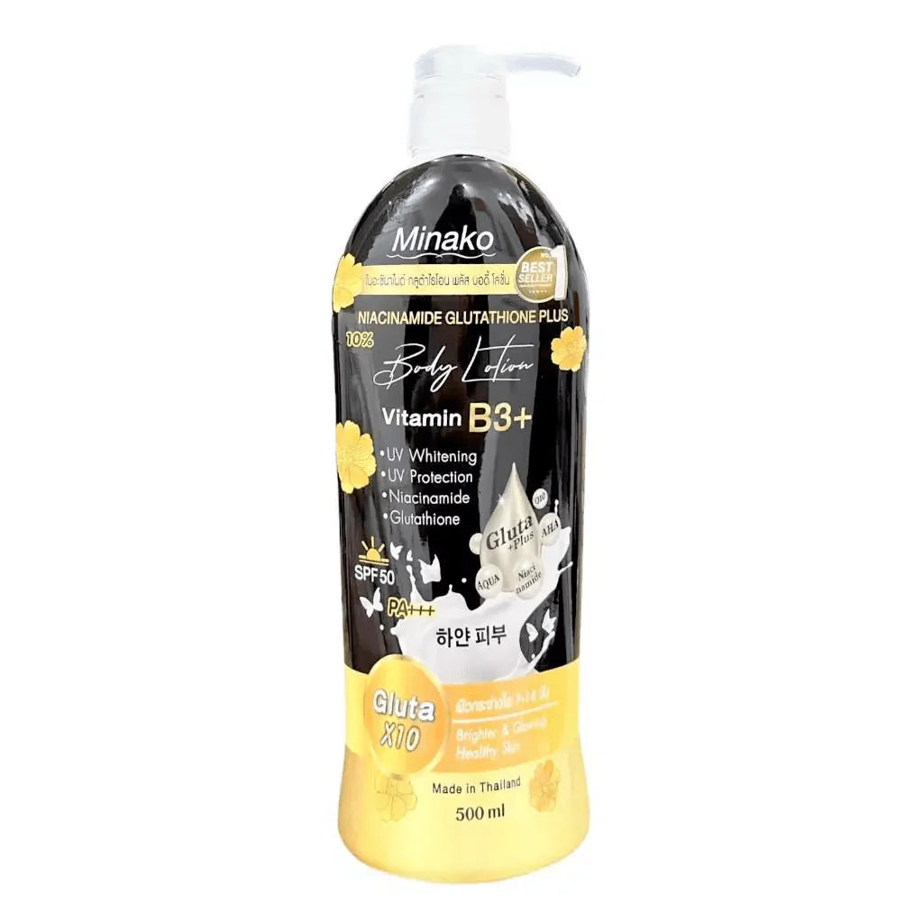 Minako Niacinamide Glutathione Plus 10% Body Lotion - 500ml - Glow Getter Beauty
