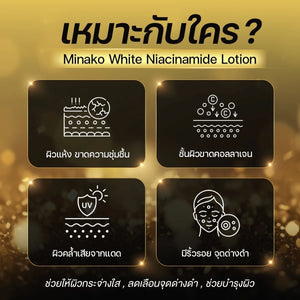 Minako Niacinamide Glutathione Plus 10% Body Lotion - 500ml - Glow Getter Beauty