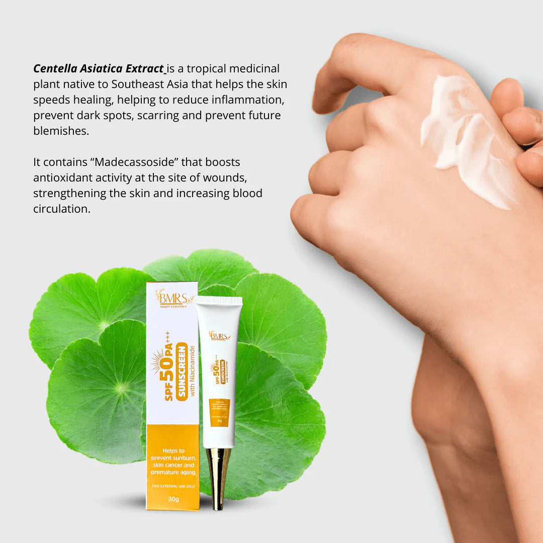 BMRS Sunscreen With Niacinamide SPF 50 PA+++ - 30g - Glow Getter Beauty
