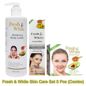 Fresh & White Skin Care Set 3 Pcs (Combo) - Glow Getter Beauty