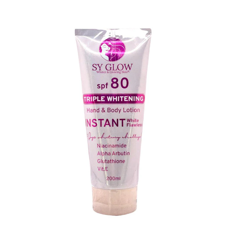 SY Glow Triple Brightening Hand & Body Lotion SPF 80 - 200ml - Glow Getter Beauty