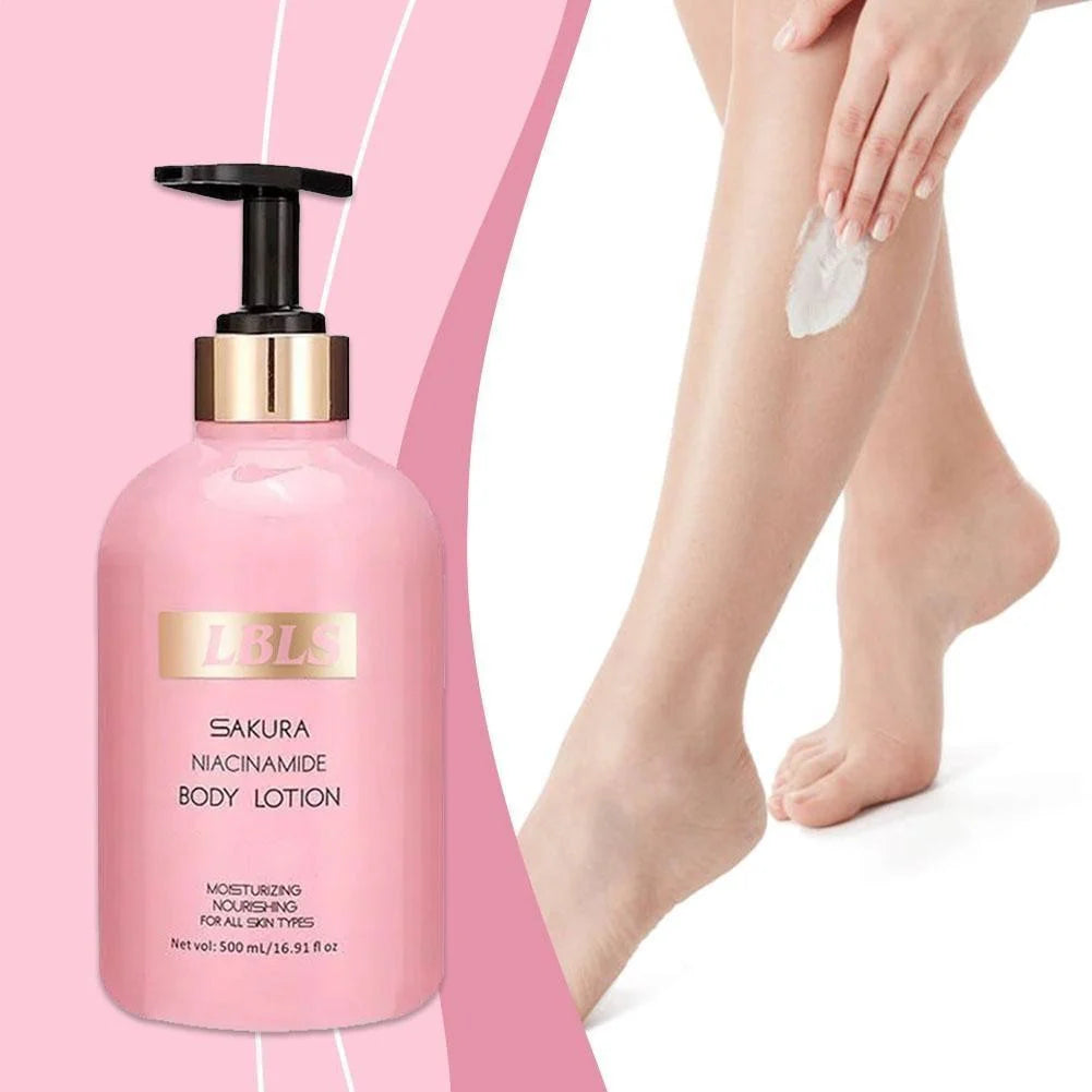 LBLS Sakura Niacinamide Brightening Body Lotion - 500ml - Glow Getter Beauty