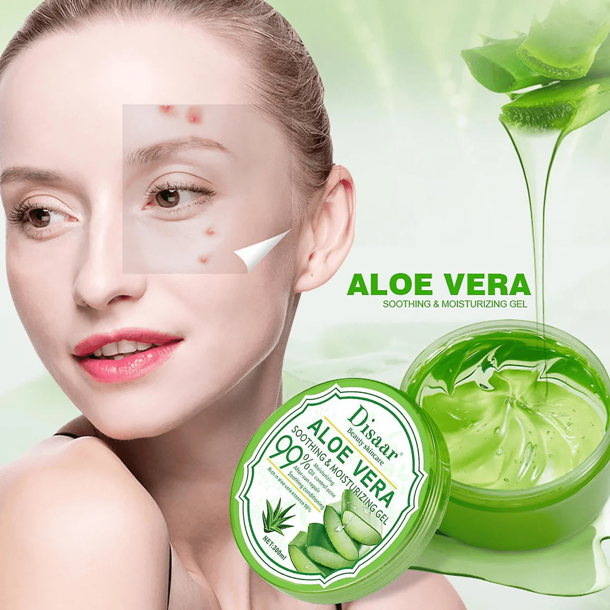 Disaar Aloe Vera Soothing & Moisturizing Gel - 300ml - Glow Getter Beauty