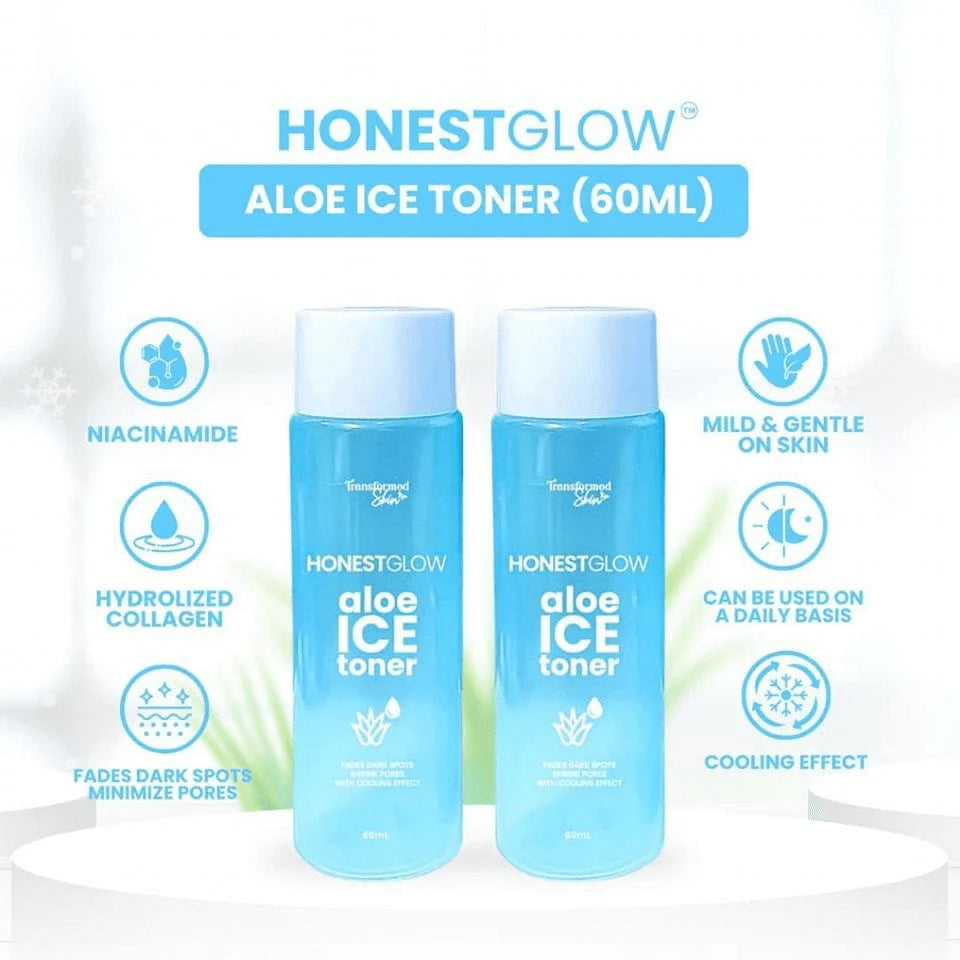 Transformed Skin Honest Glow Aloe Ice Toner - 60ml - Glow Getter Beauty