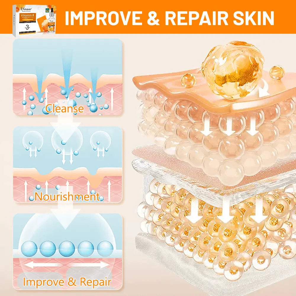 Disaar Vitamin C Brightening & Brightening 3Pcs Set - Glow Getter Beauty