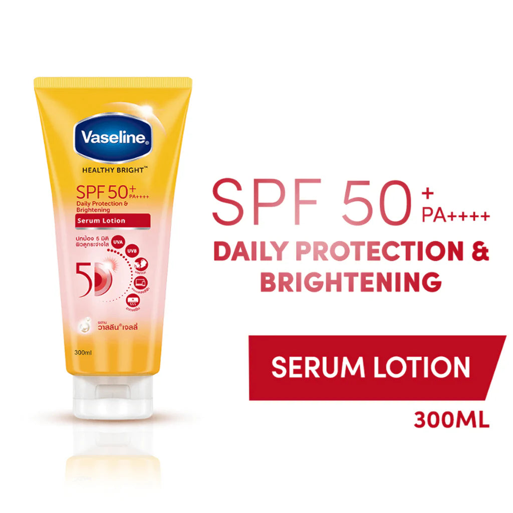Vaseline Healthy Bright Daily Protection Brightening Serum SPF50+ PA++++ - 300ml - Glow Getter Beauty