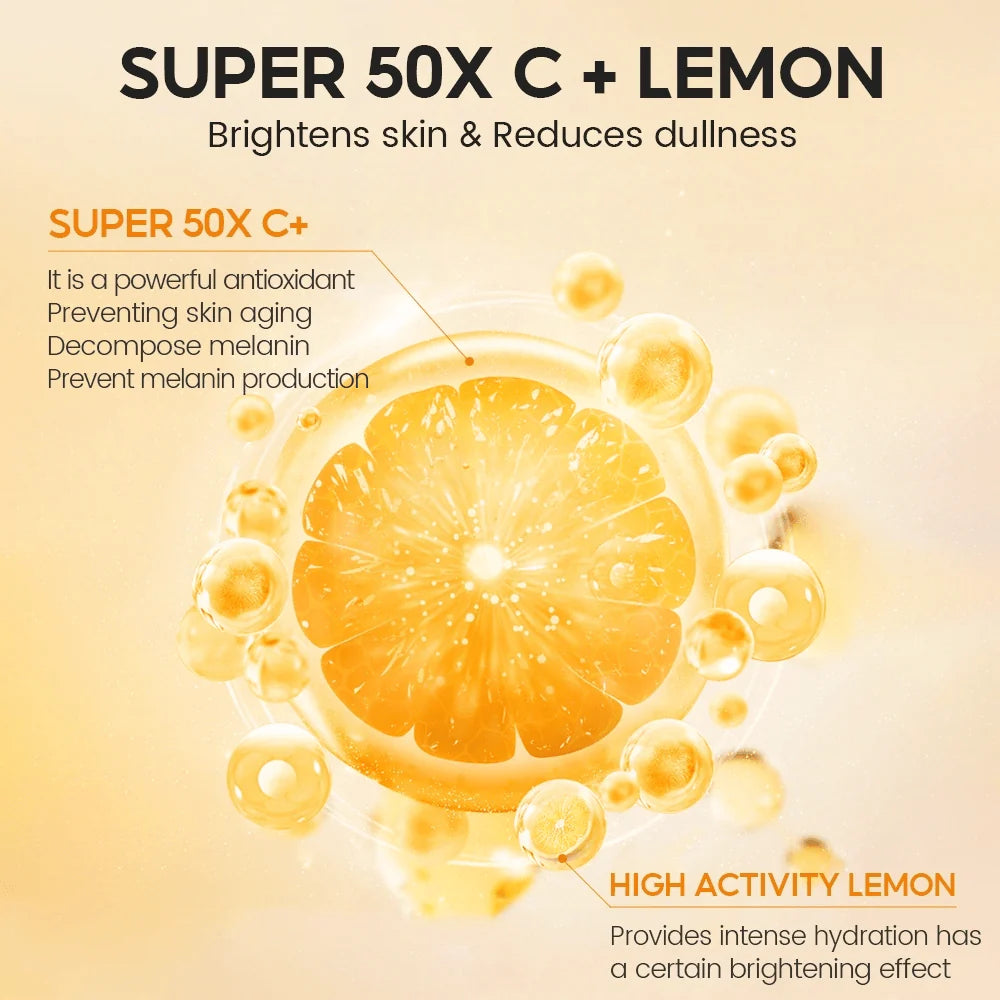 VIBRANT GLAMOUR Vitamin C Sunscreen Serum SPF 50+ PA+++ - 30g - Glow Getter Beauty
