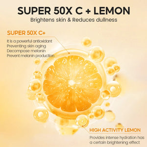 VIBRANT GLAMOUR Vitamin C Sunscreen Serum SPF 50+ PA+++ - 30g - Glow Getter Beauty