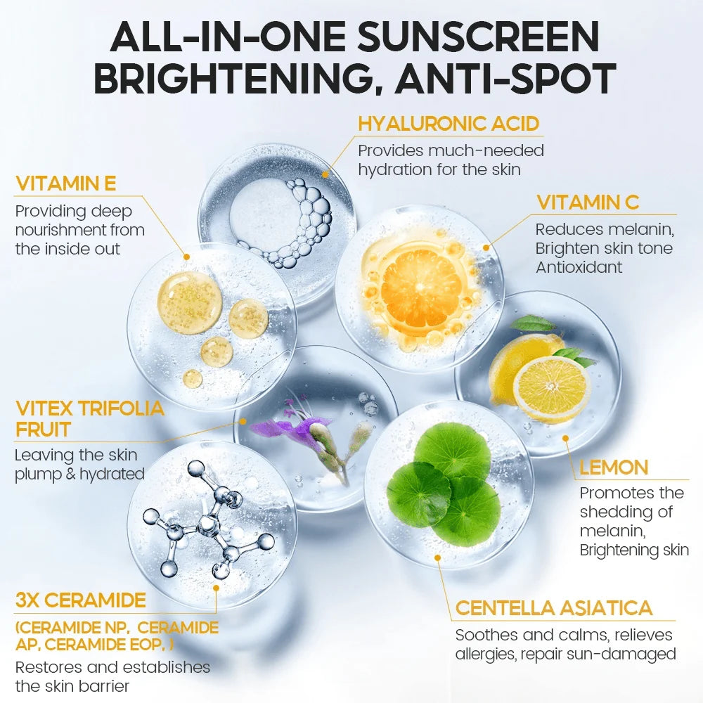 VIBRANT GLAMOUR Vitamin C Sunscreen Serum SPF 50+ PA+++ - 30g - Glow Getter Beauty