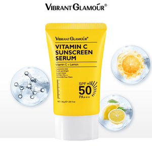 VIBRANT GLAMOUR Vitamin C Sunscreen Serum SPF 50+ PA+++ - 30g - Glow Getter Beauty