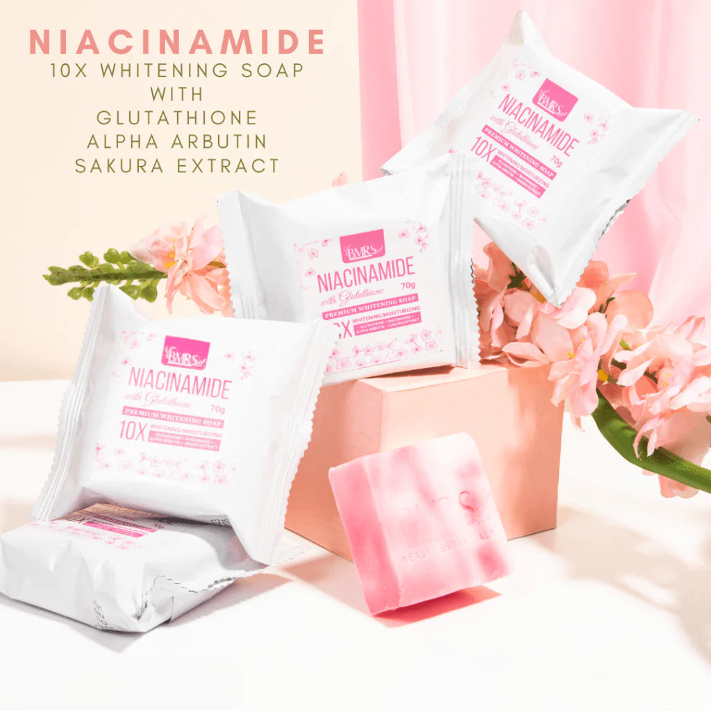 BMRS Niacinamide Soap 10x Brightening With Glutathione - 70g - Glow Getter Beauty