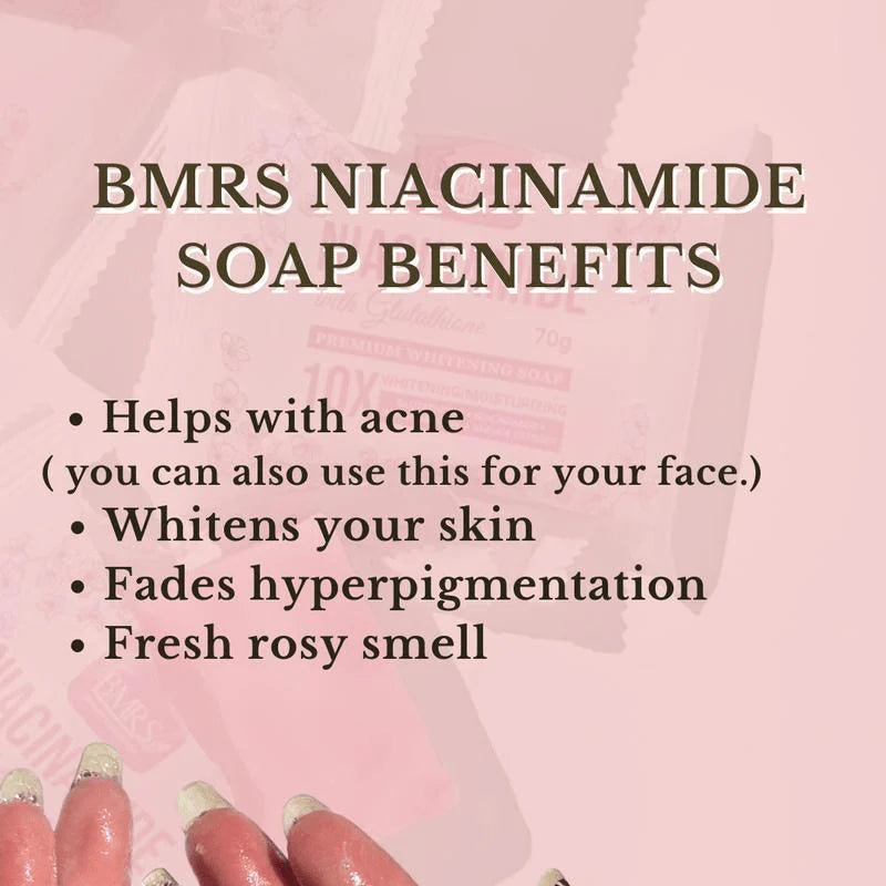 BMRS Niacinamide Soap 10x Brightening With Glutathione - 70g - Glow Getter Beauty