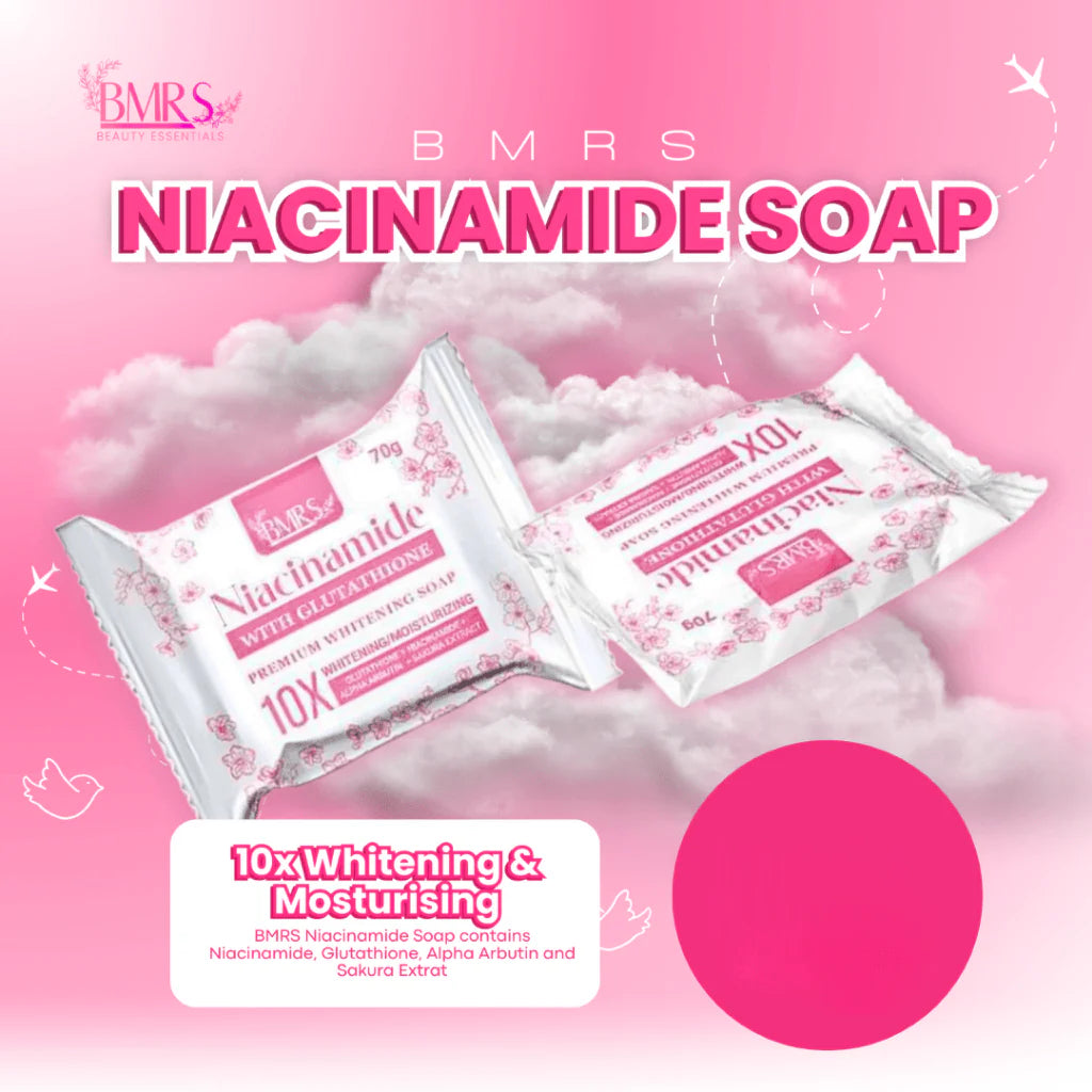 BMRS Niacinamide Soap 10x Brightening With Glutathione - 70g - Glow Getter Beauty