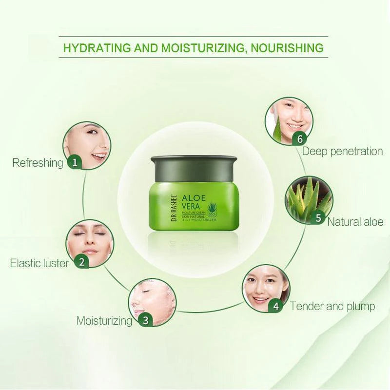 DR RASHEL Aloe Vera Skin Lightening Moisturizer Facial Cream 3 in 1 Moisturisor Face Cream - Glow Getter Beauty