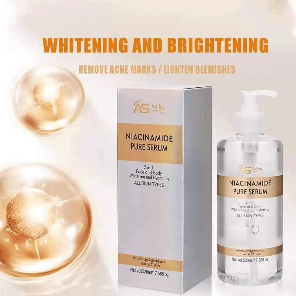 Ashley Shine Niacinamide Pure Serum 2 in 1 Face & Body - 520ml (Original) - Glow Getter Beauty