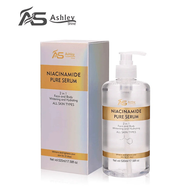 Ashley Shine Niacinamide Pure Serum 2 in 1 Face & Body - 520ml (Original) - Glow Getter Beauty