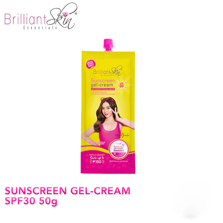 Brilliant Skin Care Sunscreen Gel Cream SPF30 - 50g - Glow Getter Beauty