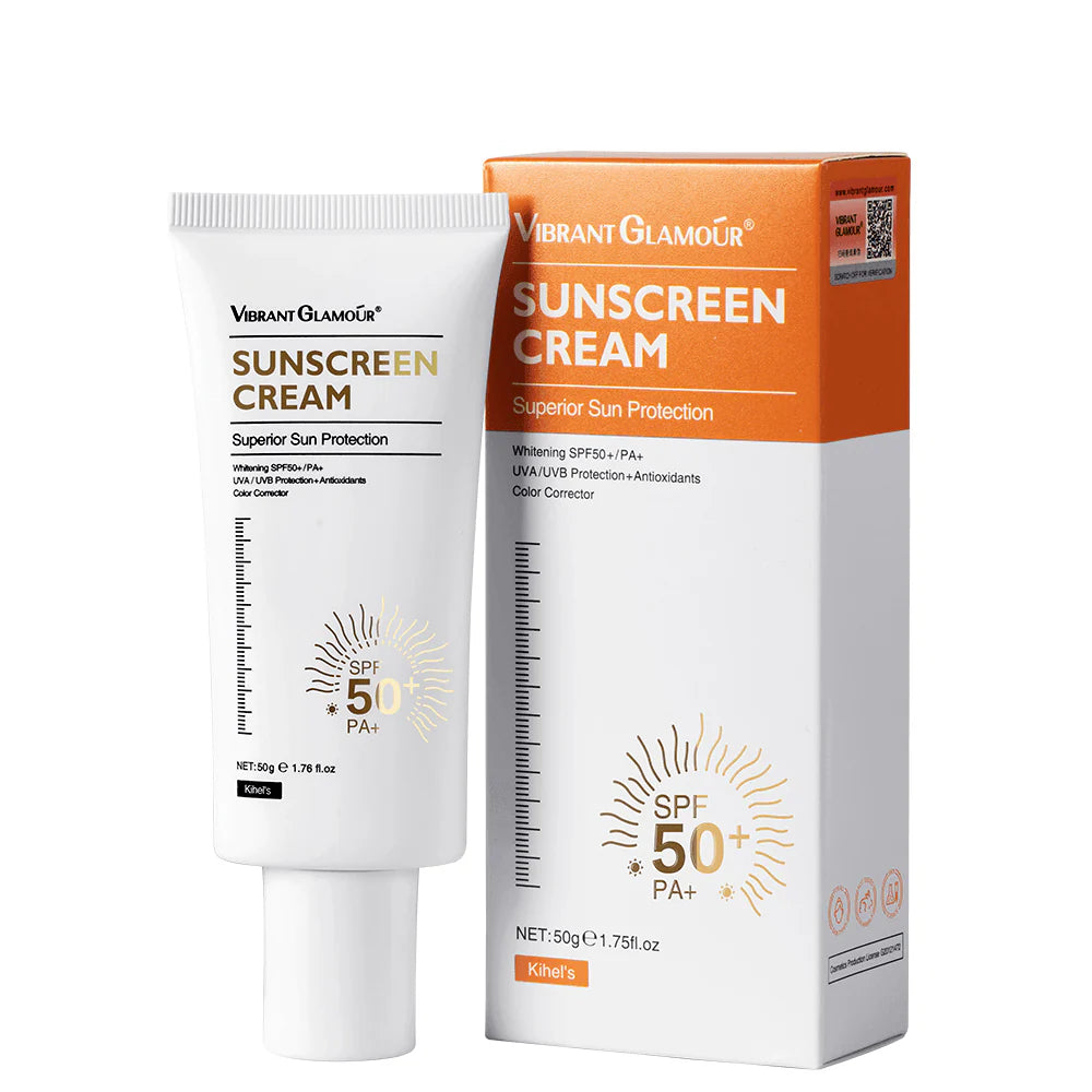 Vibrant Glamour Brightening Sunscreen Cream SPF50+ UVA/UVB - 50g - Glow Getter Beauty