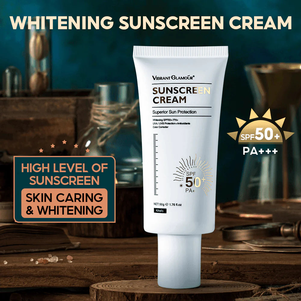 Vibrant Glamour Brightening Sunscreen Cream SPF50+ UVA/UVB - 50g - Glow Getter Beauty