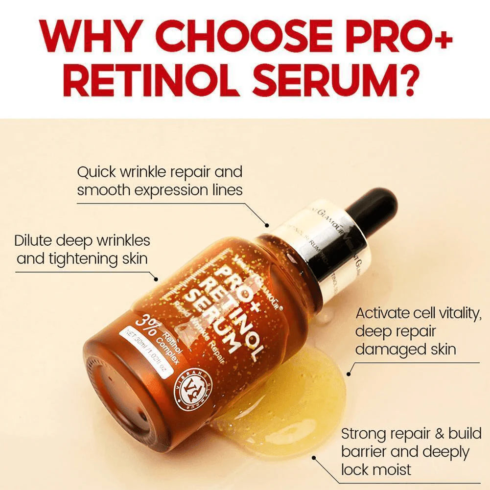 Vibrant Glamour Pro+ Wrinkle Repair Retinol Serum - 30ml - Glow Getter Beauty